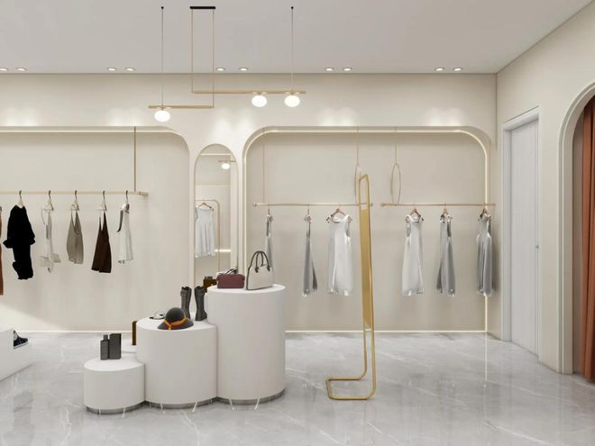 陕西服装店装修施工陕西商铺店面装修设计小型超市施工(图1)